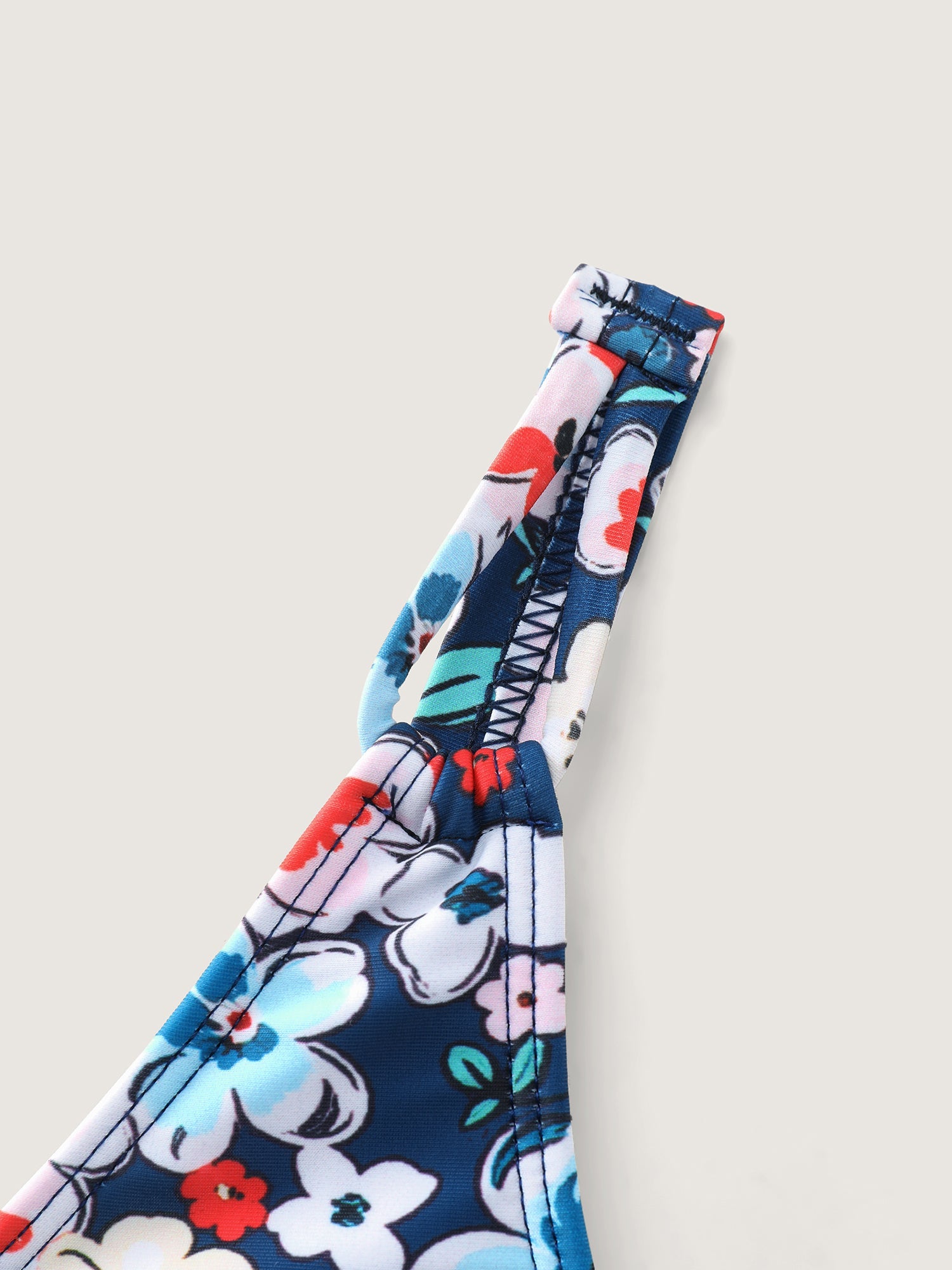 Floral Print Arc Hem Side Tie Swim Dress