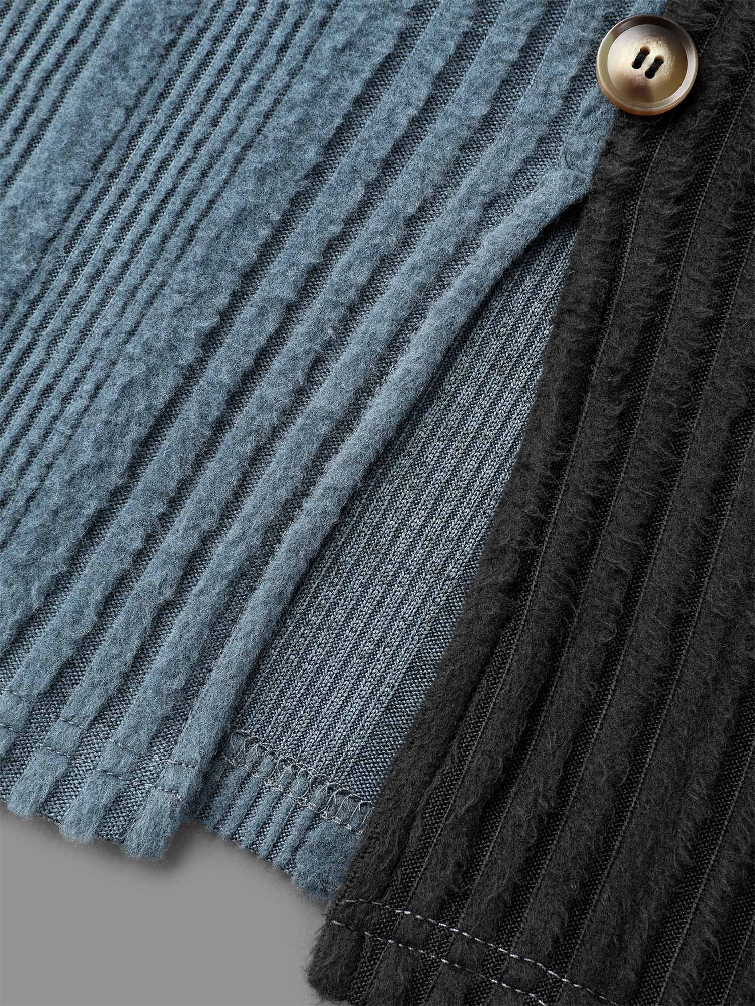 Pit Strip Contrast Button Detail T-Shirt