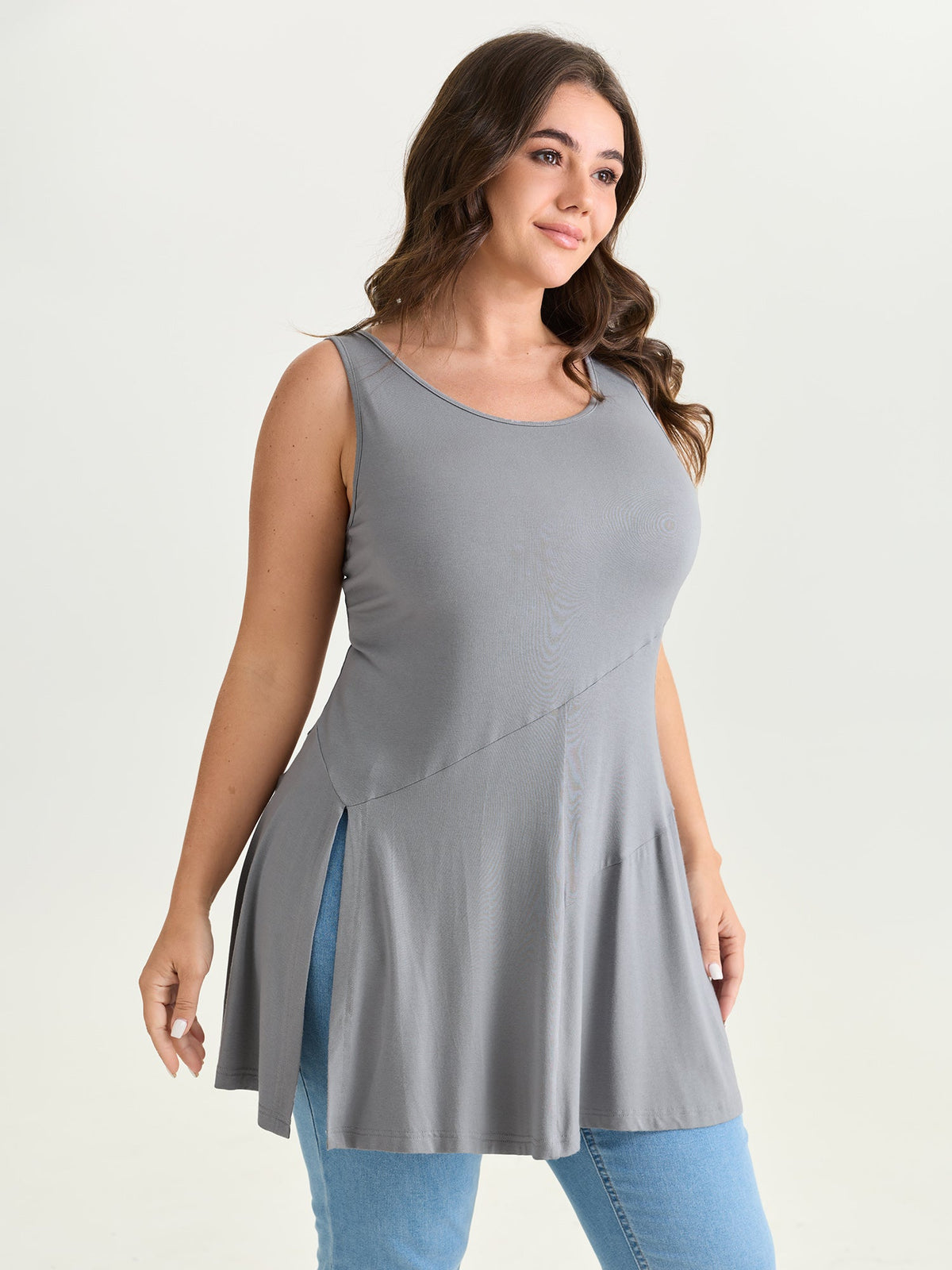 Supersoft Side Seams Flowy Tank Top