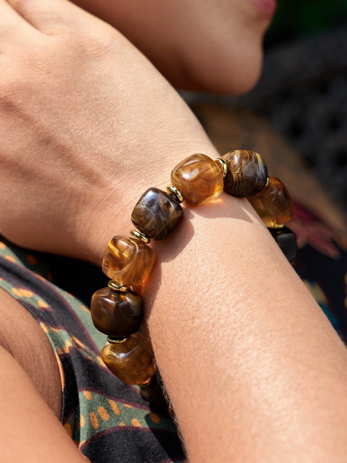 Large Beded Colorful Bracelet