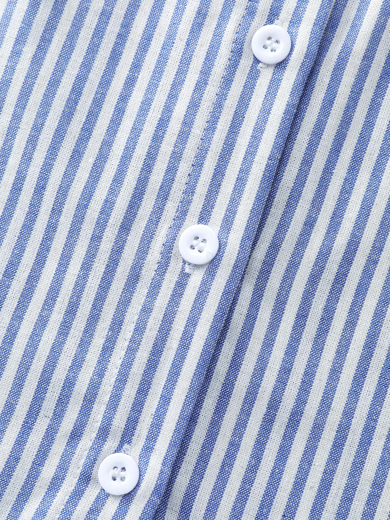 Cotton Nautical Striped Pocket Button Down Shirt