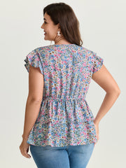 Floral Breeze Ruffled Layered Blouse