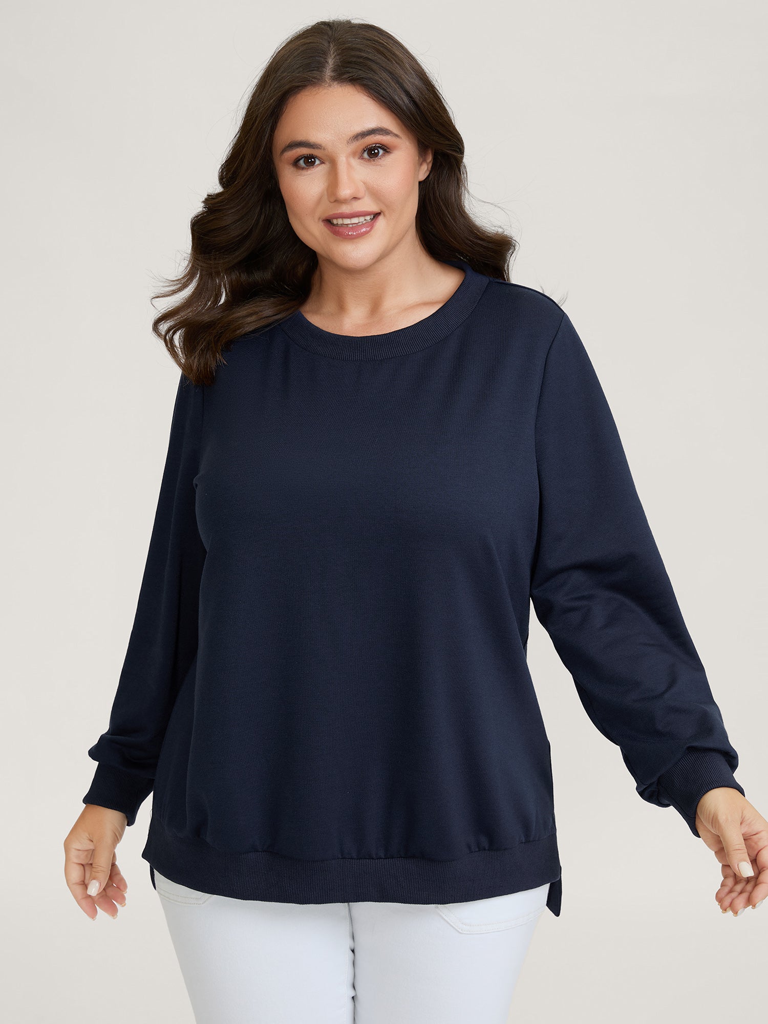 Back Silk Scarf Bow-Tie Detachable Sweatshirt