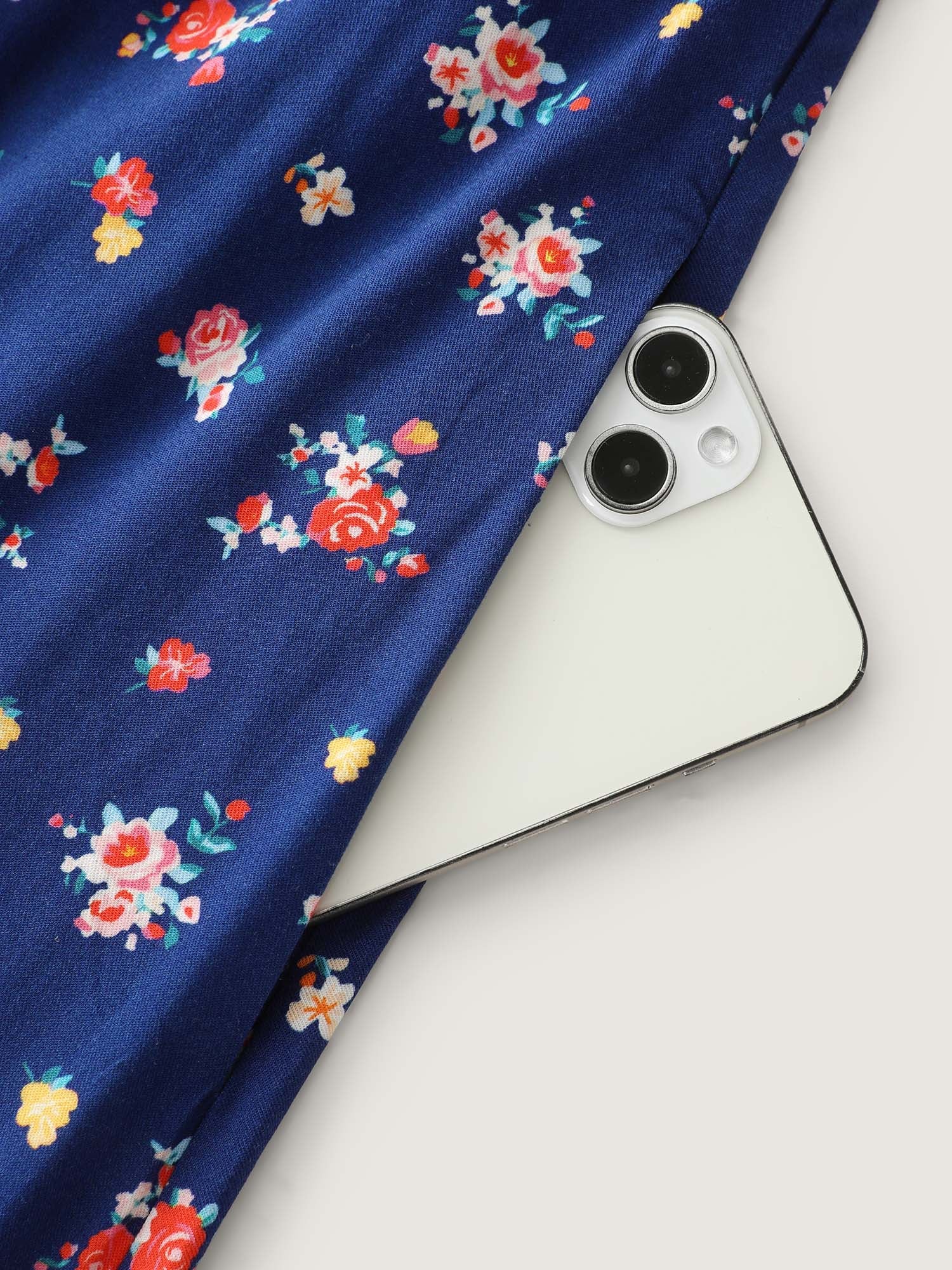 Sweet Floral Print Adjustable Midi Overall Dress