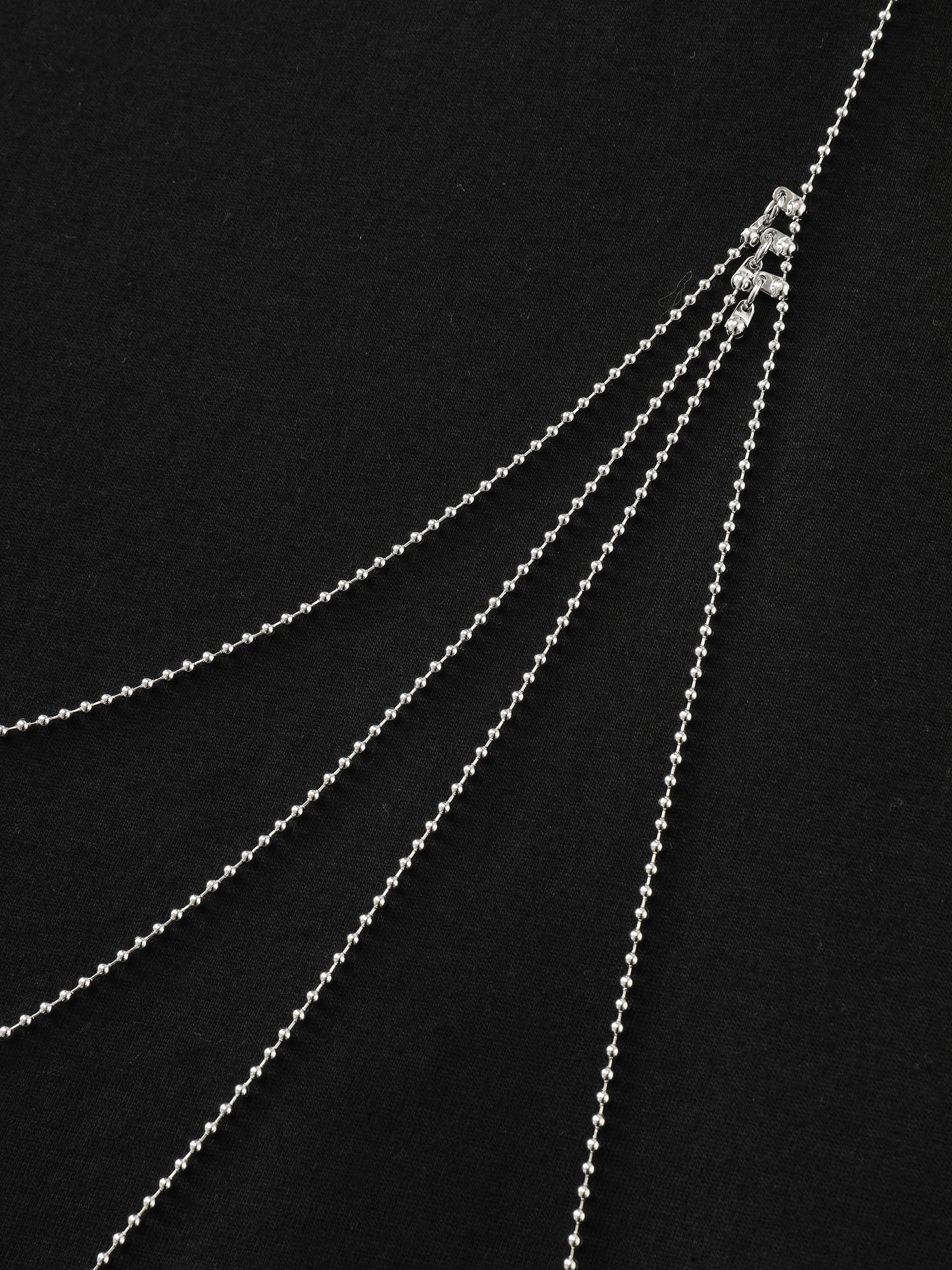Cotton Tassels Round Neck Plain T-Shirt