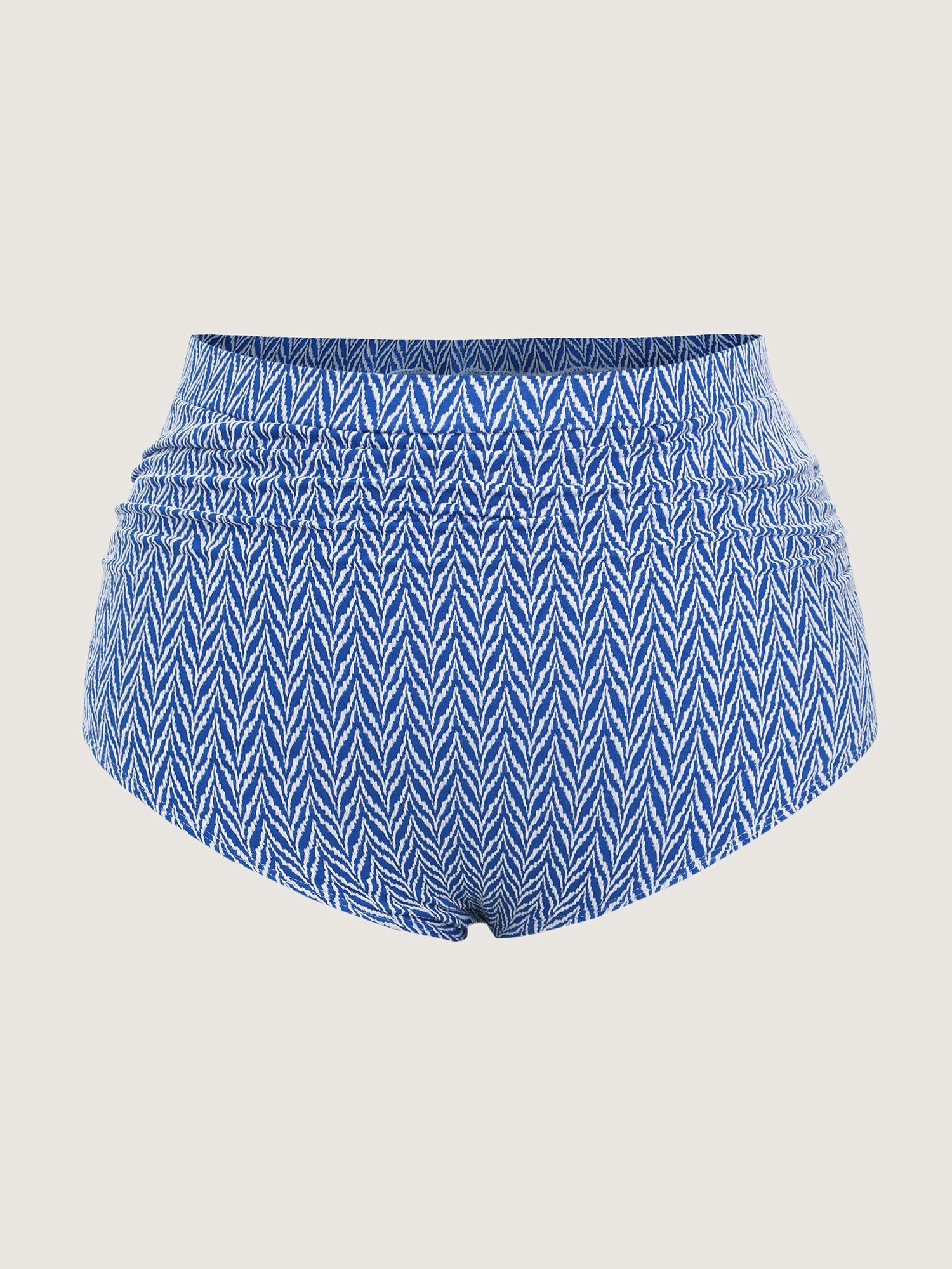 Geometric Print Ruched Swim Bottoms