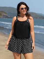 Polka Dot Pockets Swim Romper