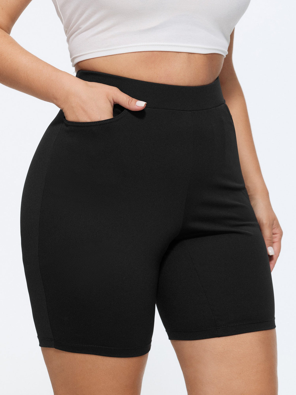 Stretchy Pull-On Plain Leggings
