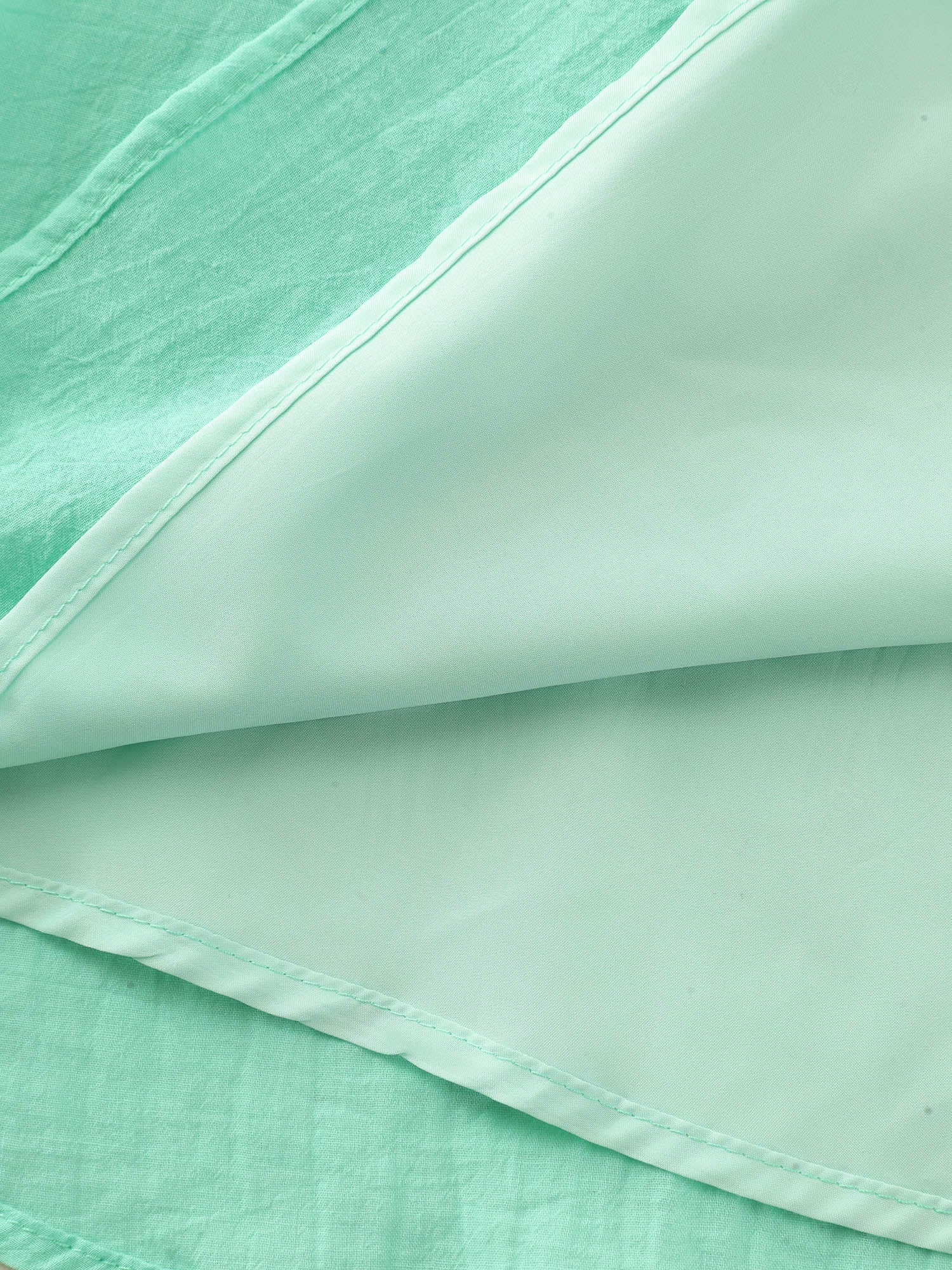 Cotton Toothpick Pleated Plain Mini Dress