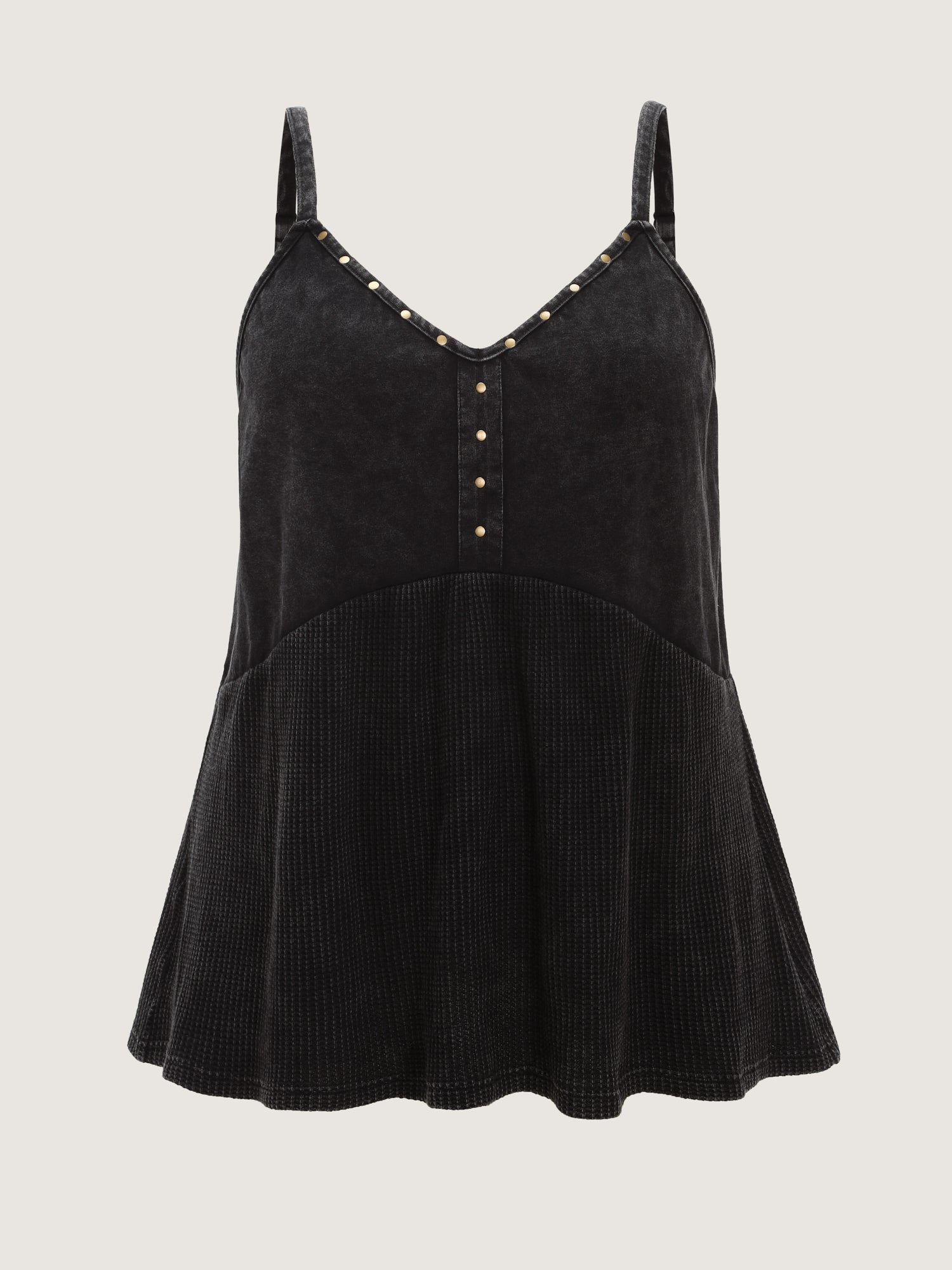 Cotton Washed Waffle Knit Tank Top
