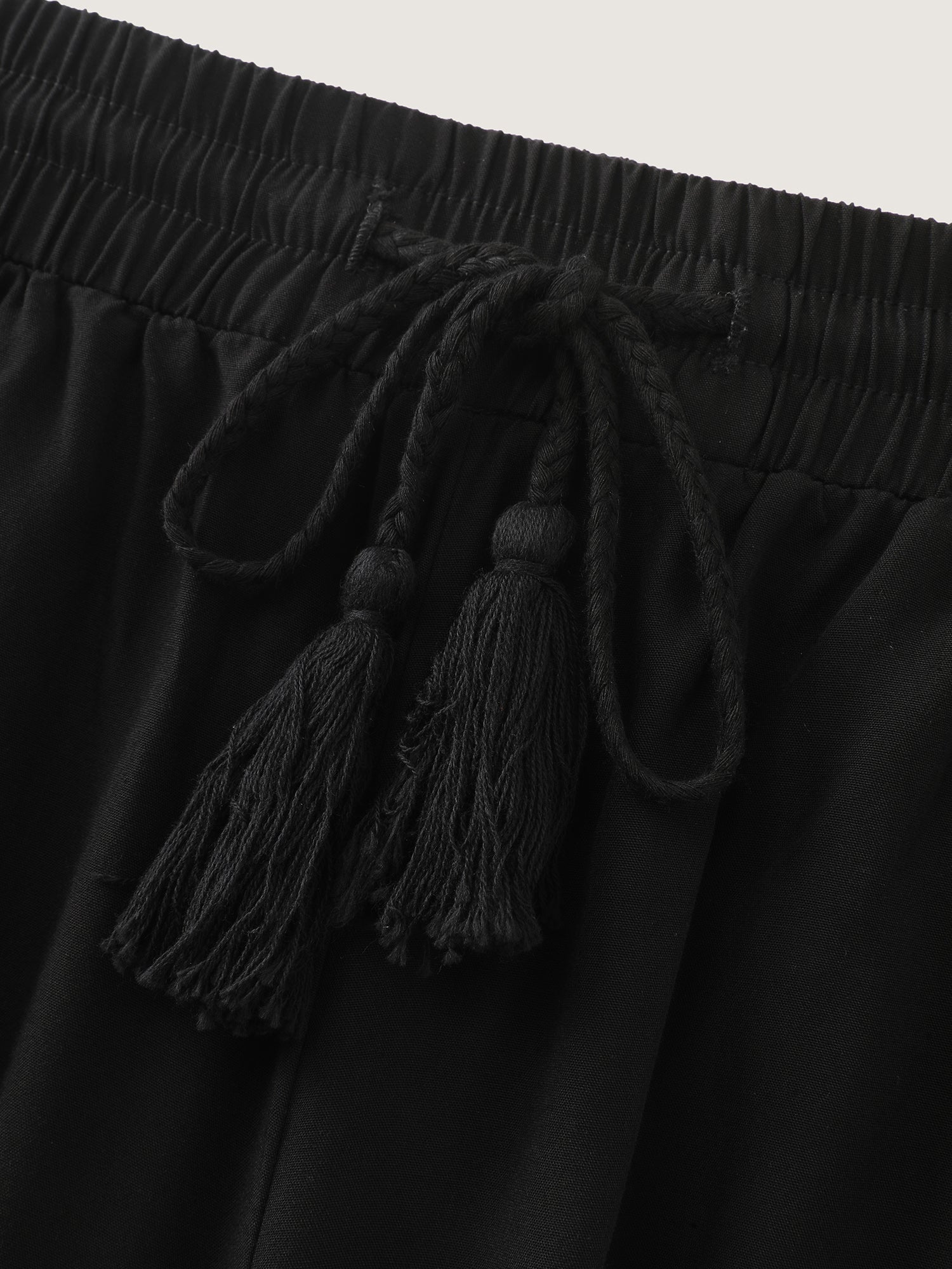 Lace Ruffled Hem Wide-Leg Pants