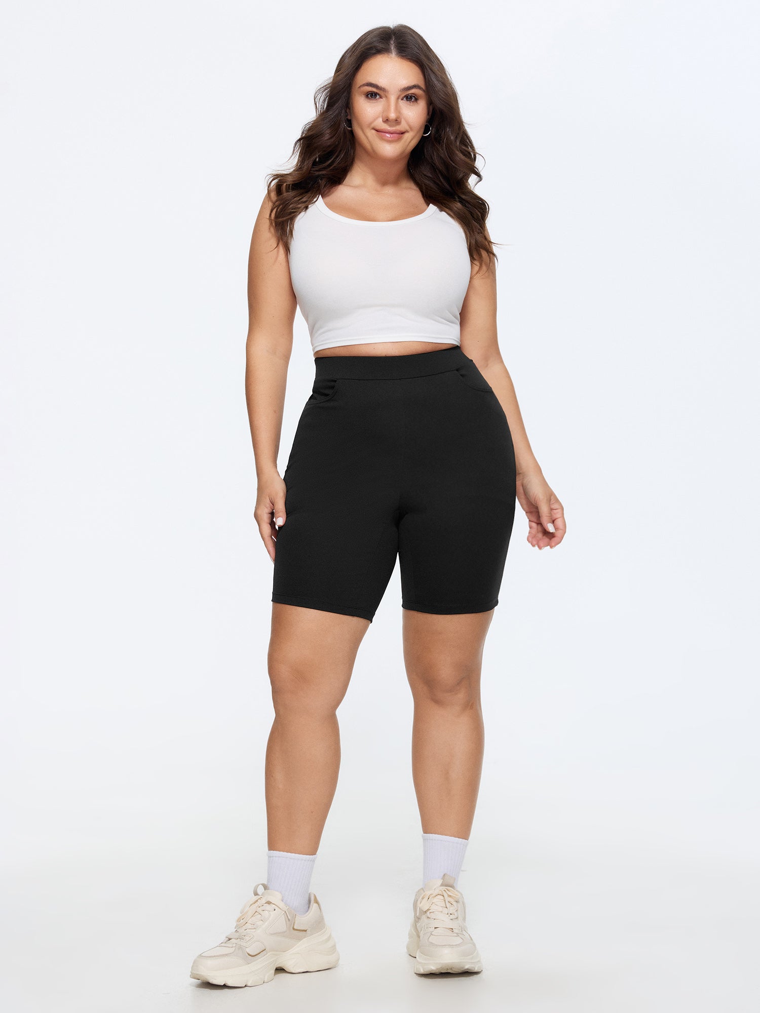Stretchy Pull-On Plain Leggings
