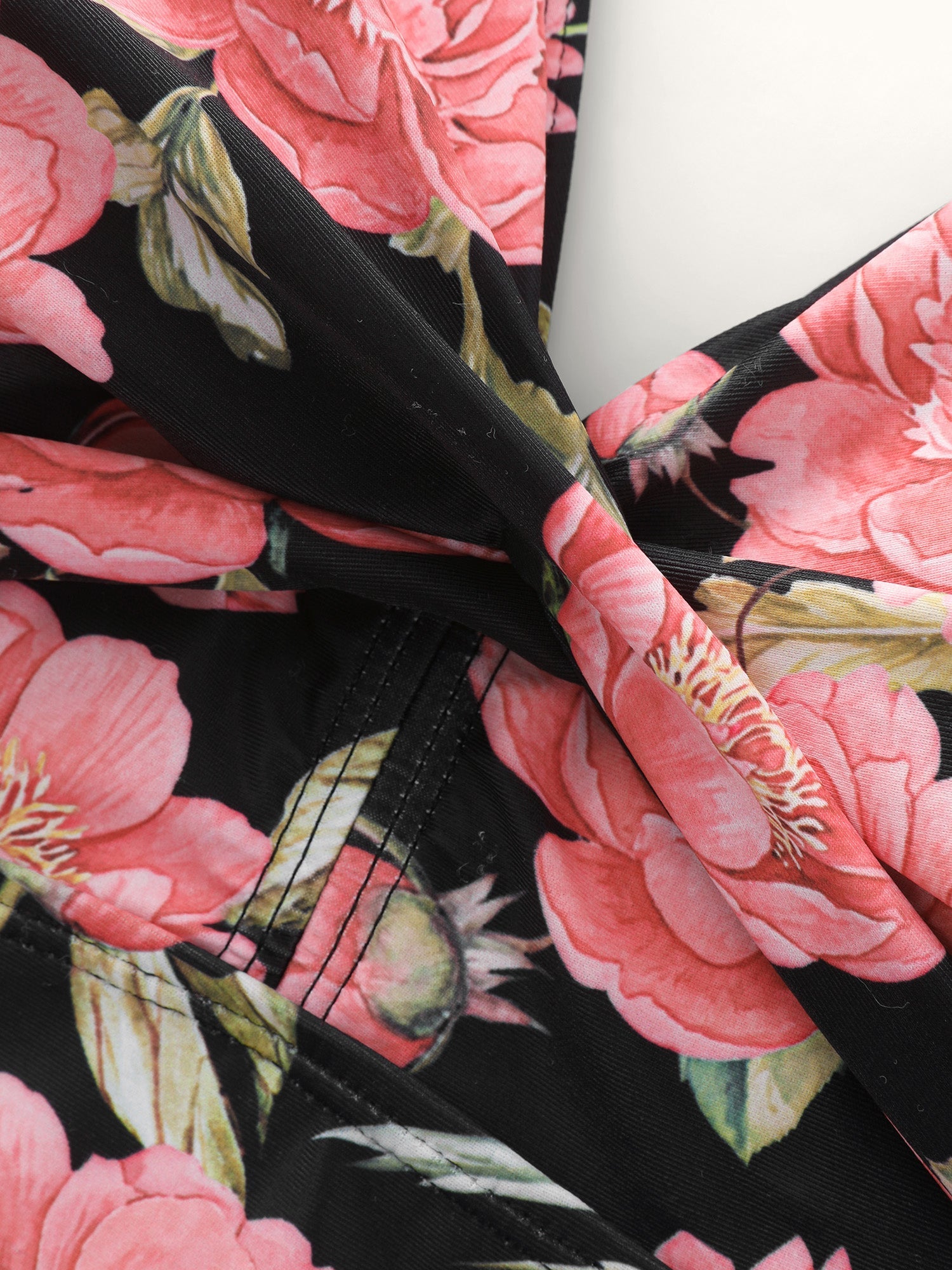 Floral Print Backless Swim Top