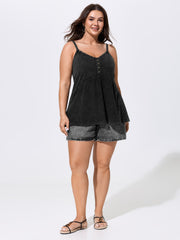 Cotton Washed Waffle Knit Tank Top