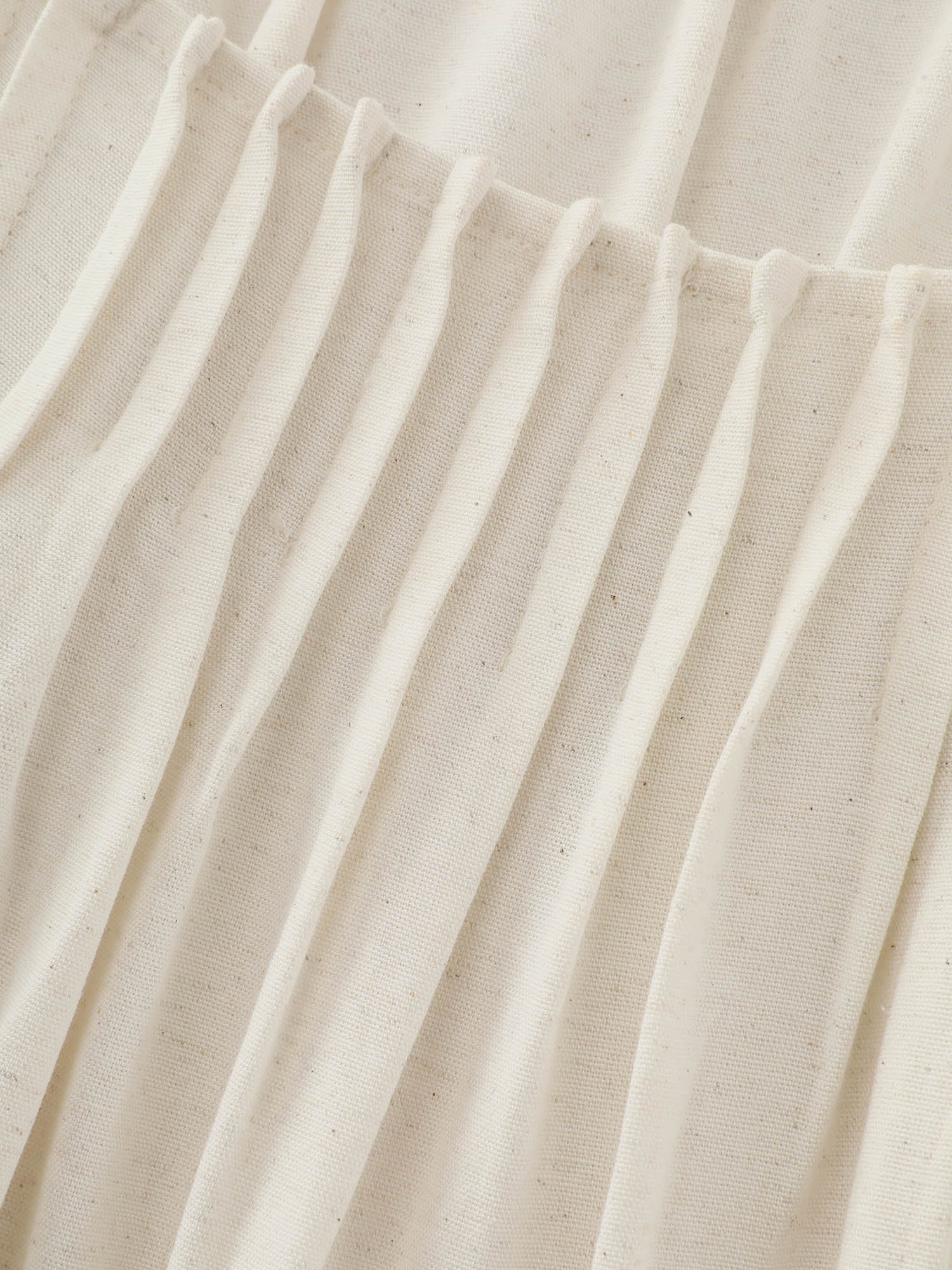 Linen Blend Beaded Pleated Flowy Plain Tank Top