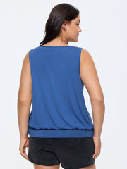 Supersoft Overlap Stretchy Hem Tank Top