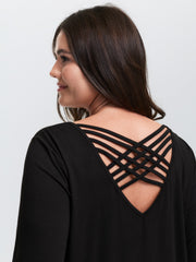 Supersoft Backless Cross-Tie T-Shirt