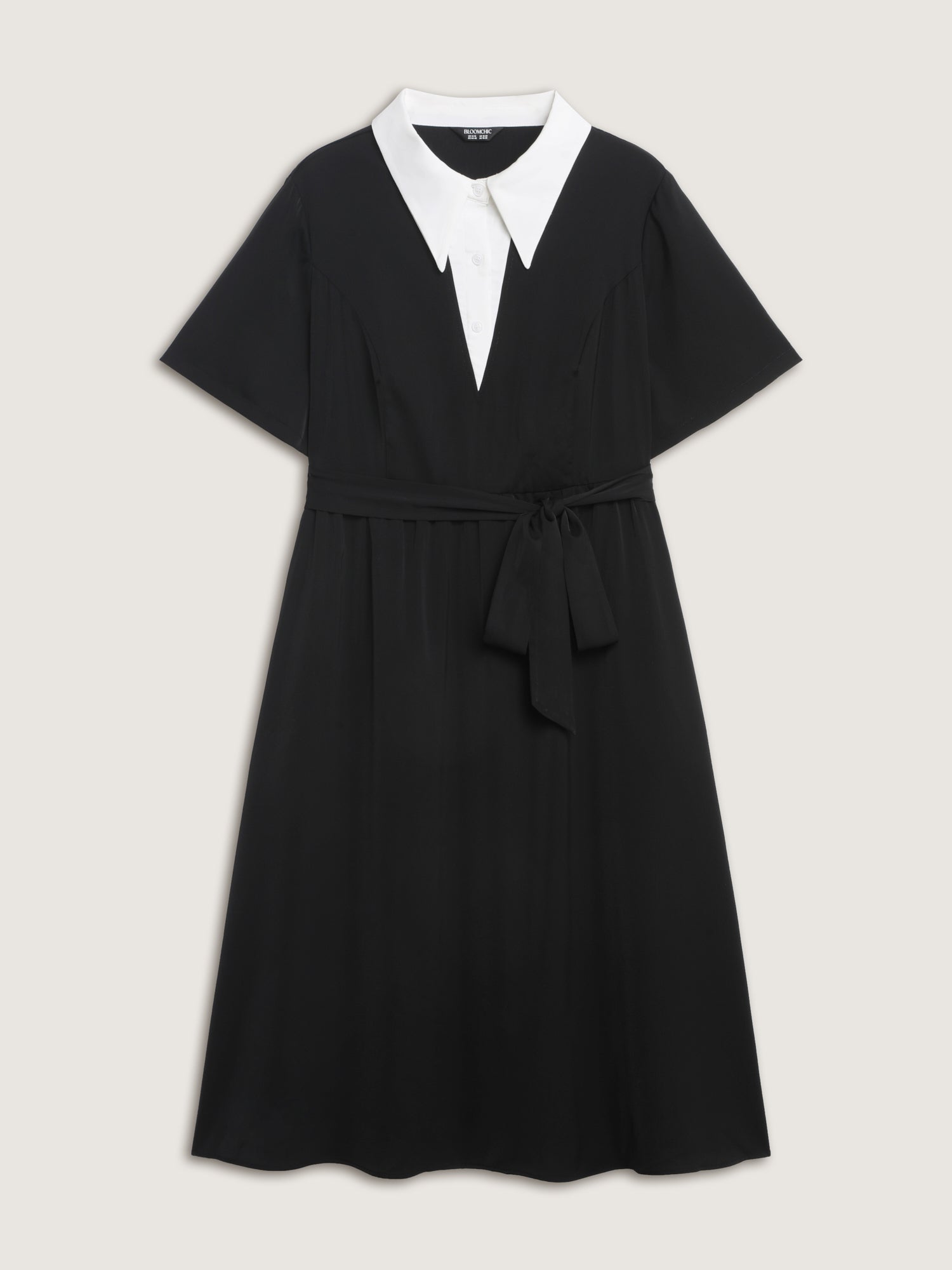 2-in-1 Stretchy Belted Midi Dress