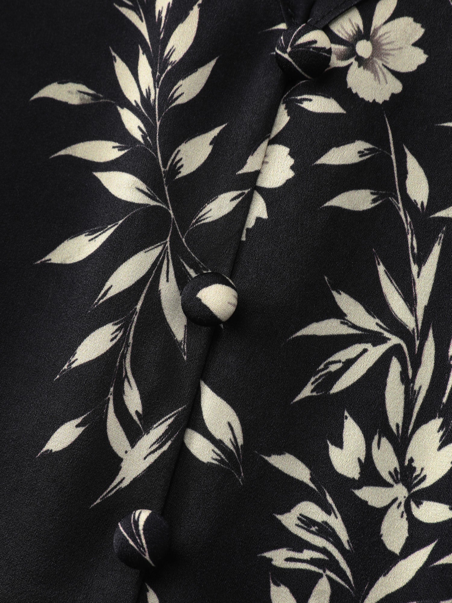 Floral Print V-Neck Cinched-Waist Midi Dress