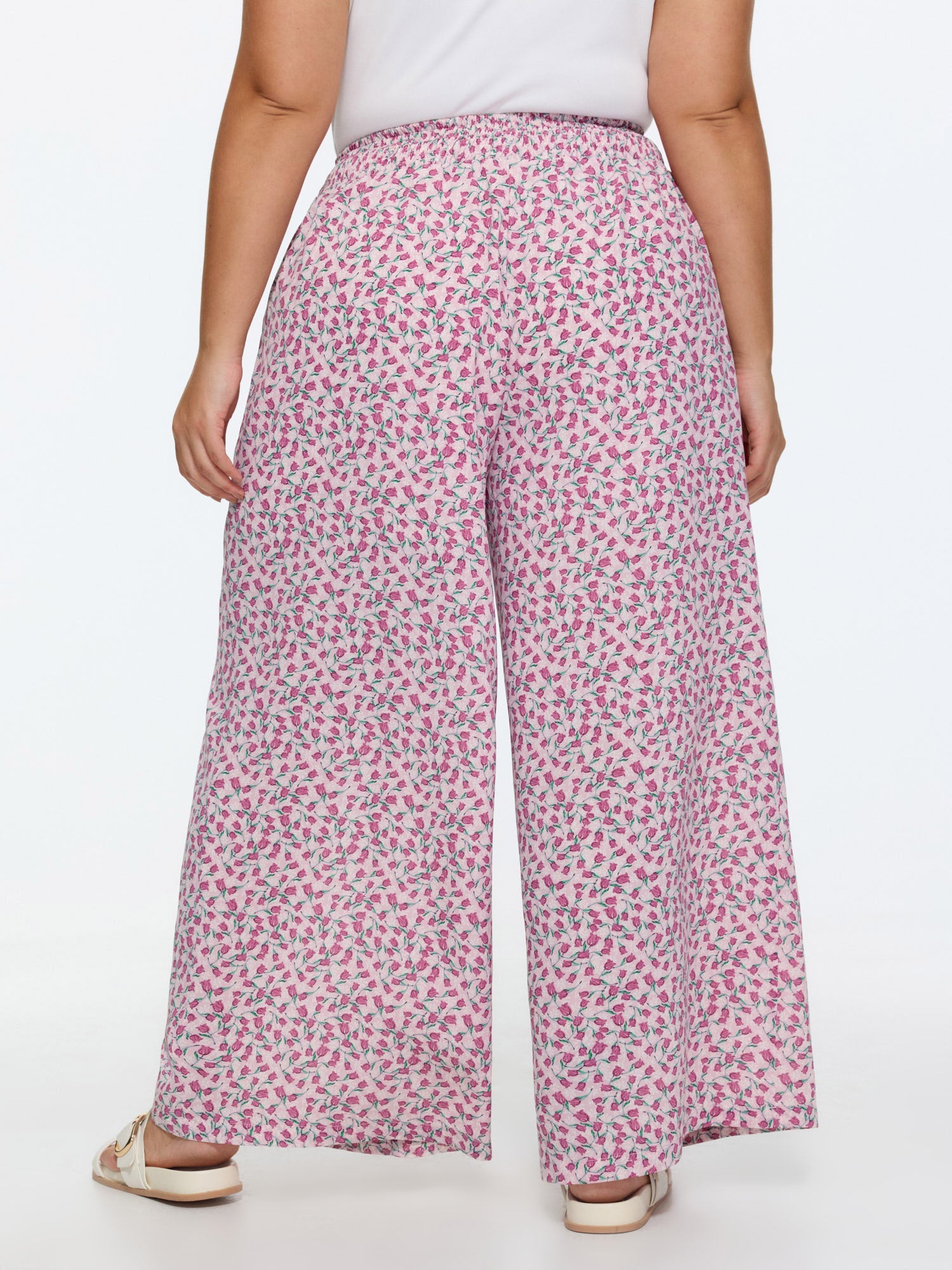 Everyday Floral Print Waist-Tie Wide-Leg Pants