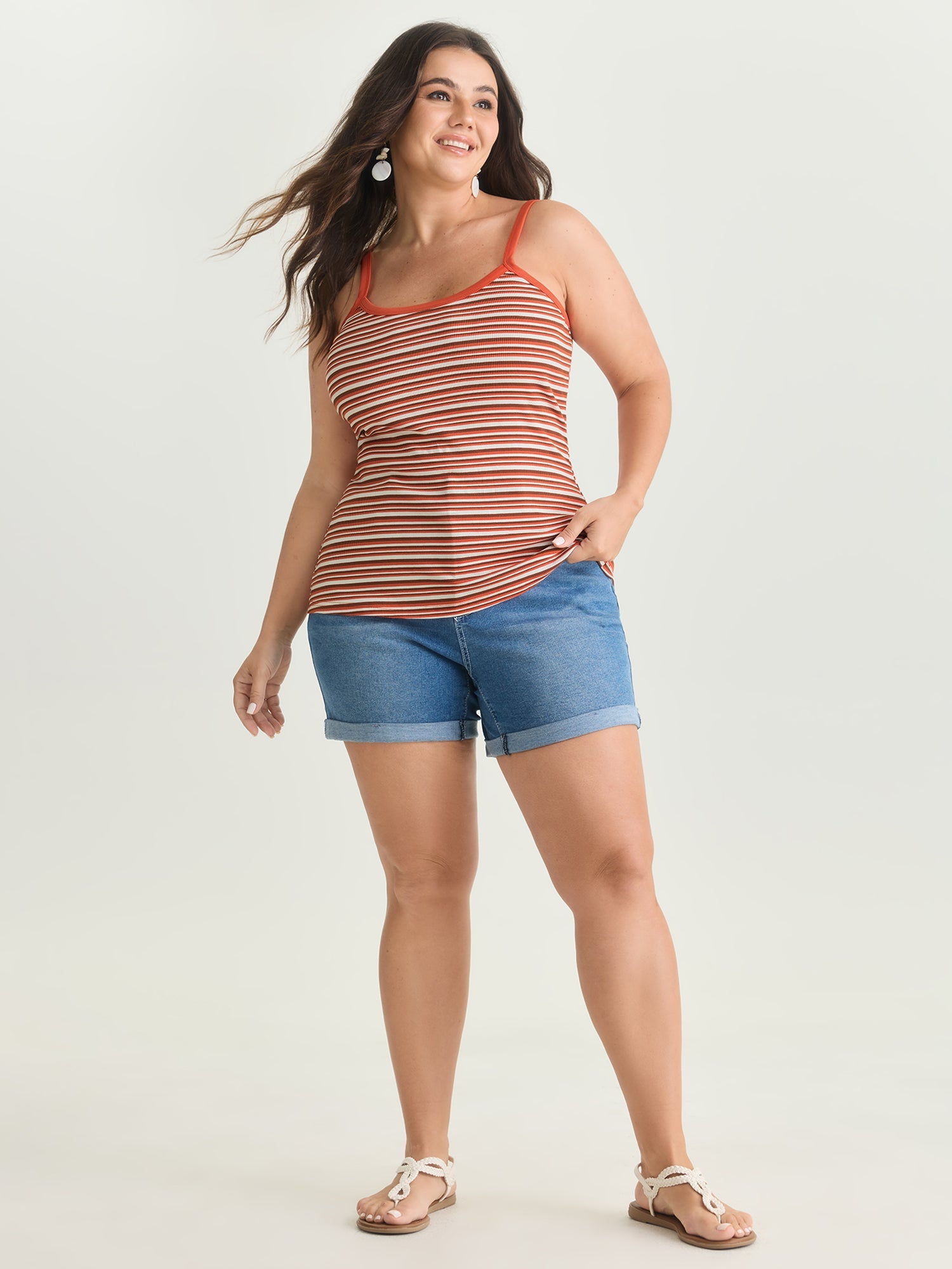 Supersoft Striped Pattern Tank Top