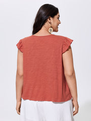 Supersoft Striped Print Pleated Knit Top