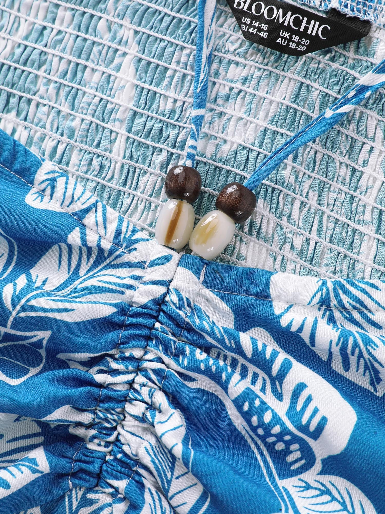 Tropical Print Ruched Tank Top