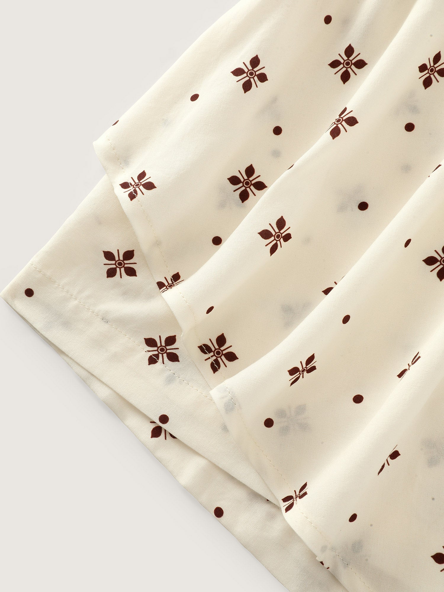 Geometric Print Wide Shirred Waist Skort