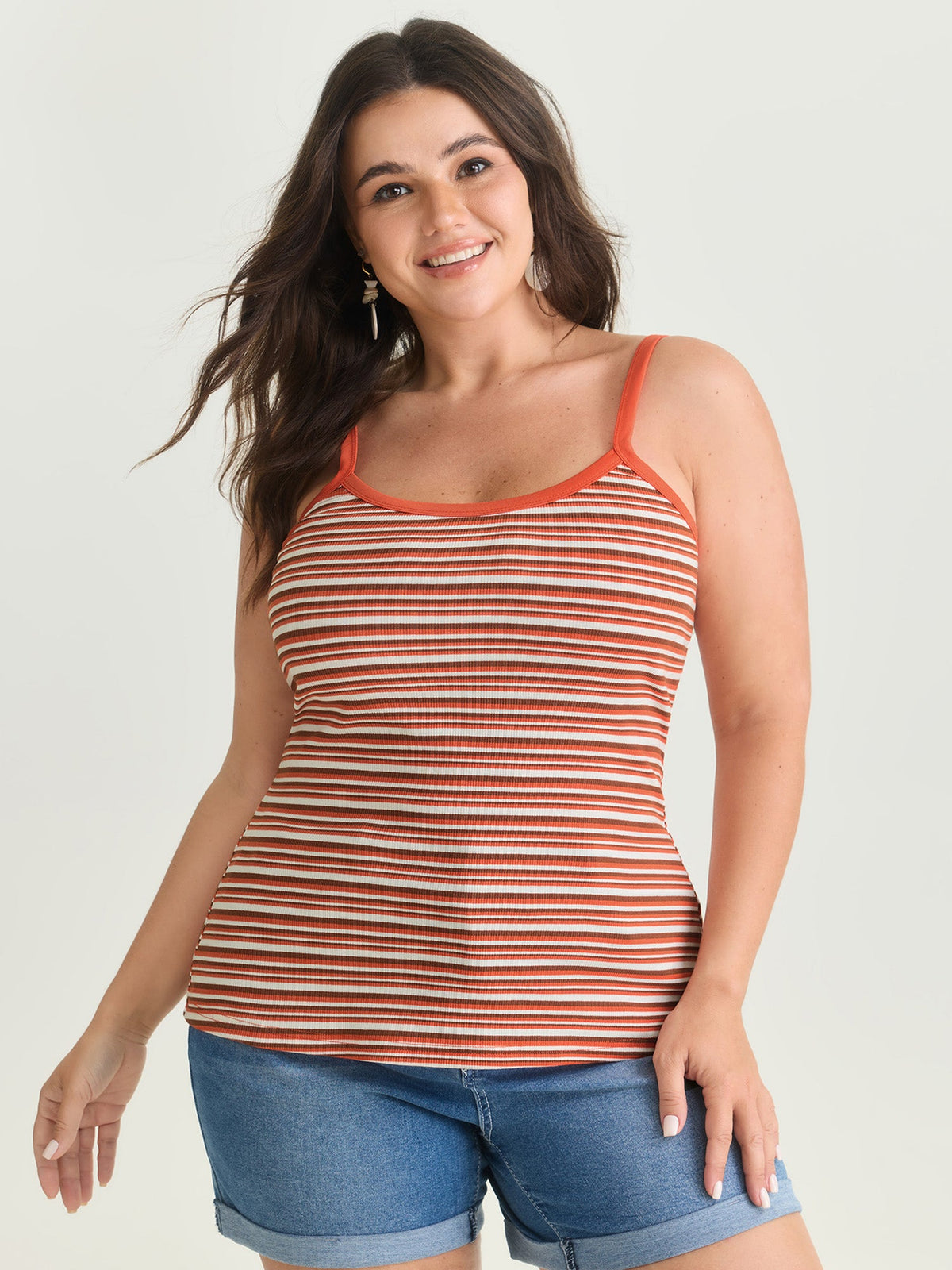 Supersoft Striped Pattern Tank Top