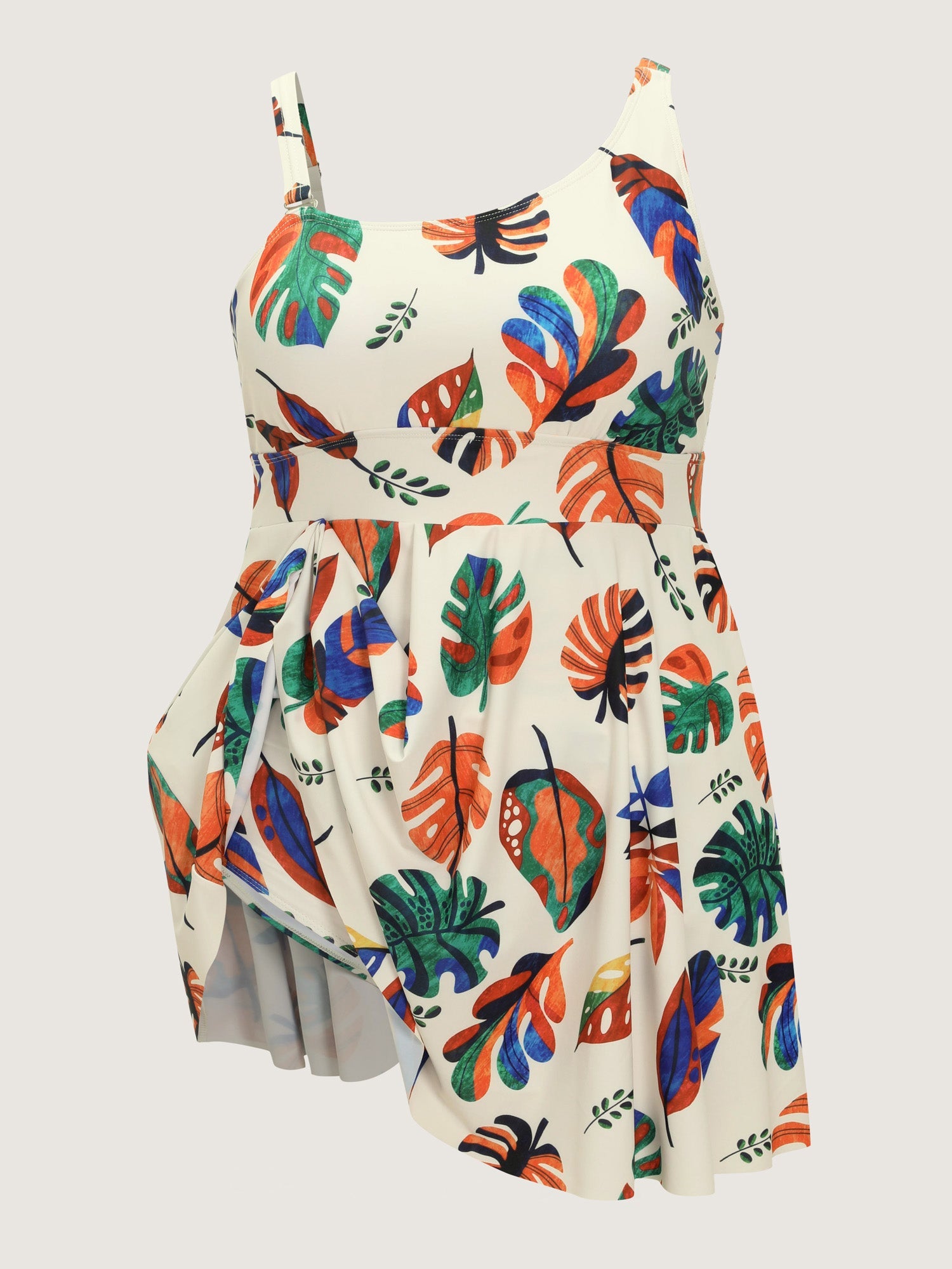 Tropical Print Cami Swim Dress
