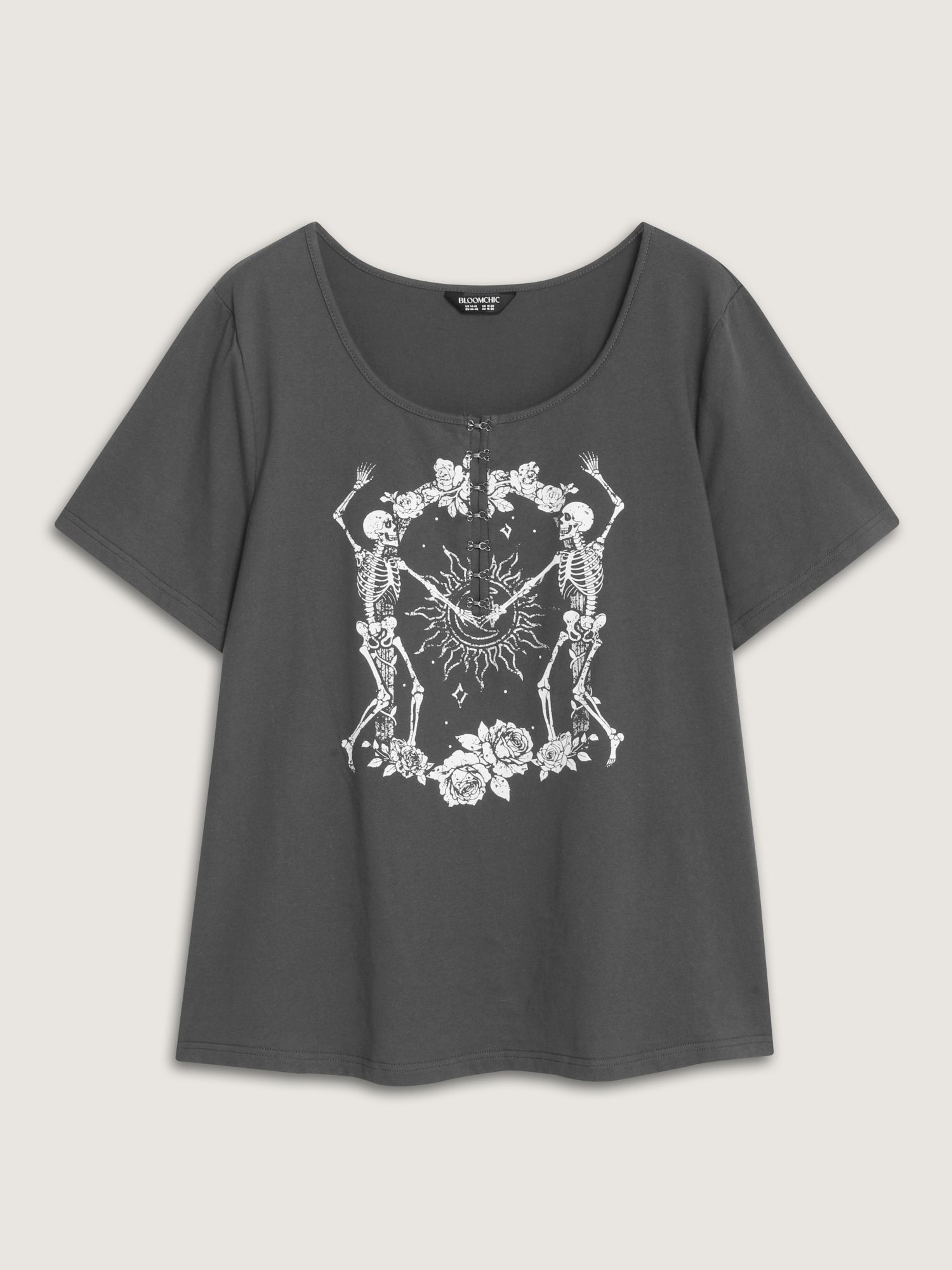 Cotton Sumerween Skull Print T-Shirt
