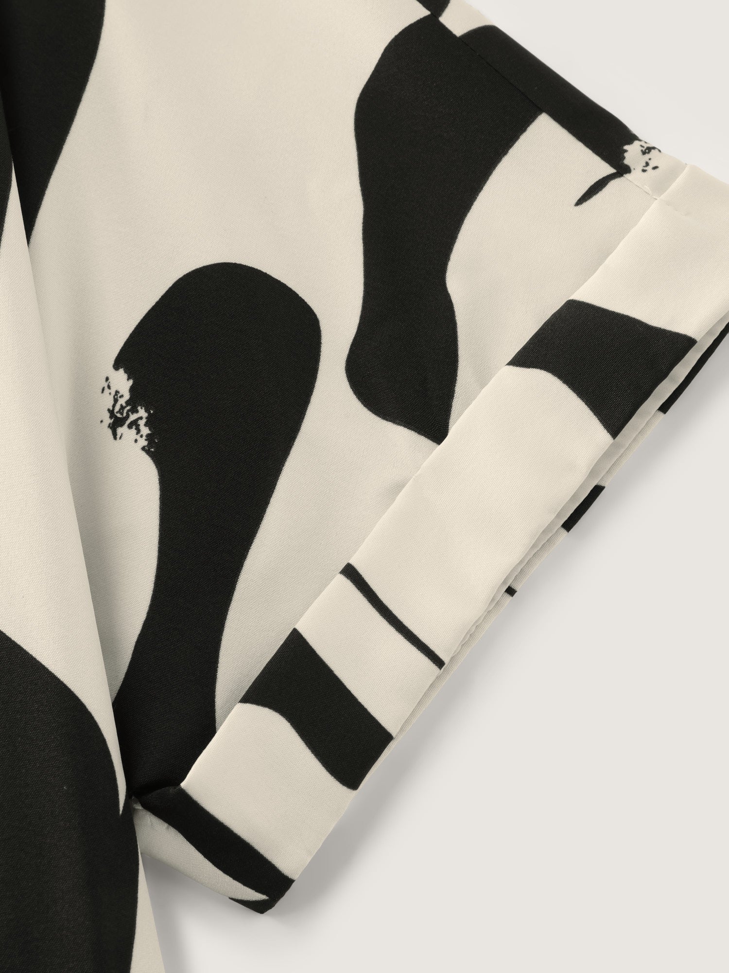 Abstract Print Waist-Tie Midi Dress