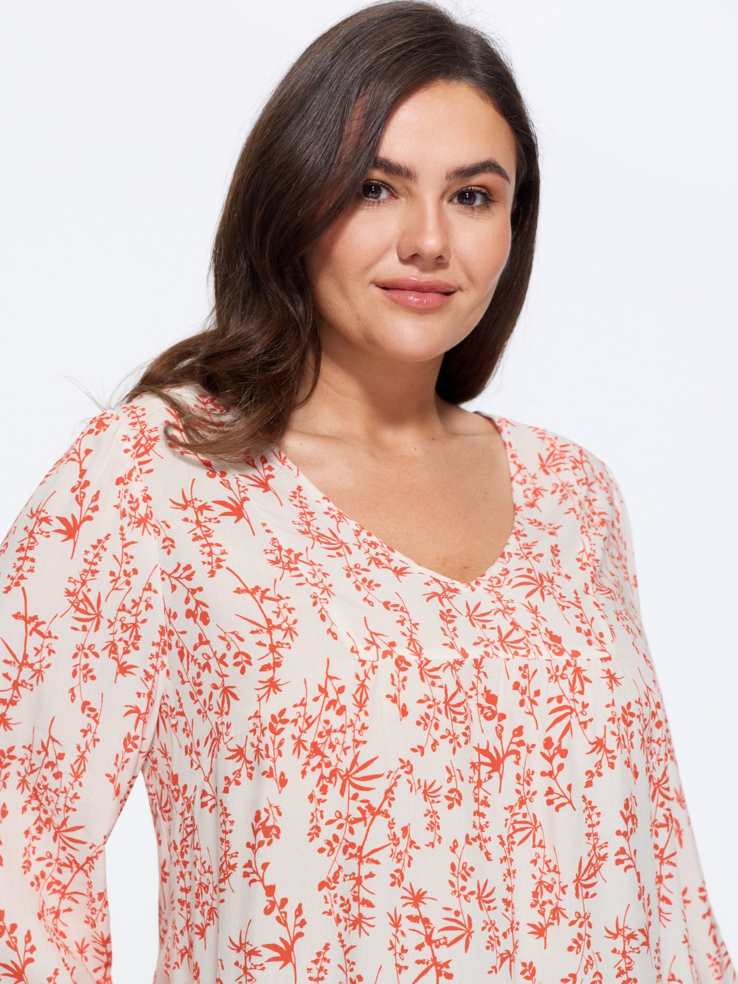 Floral Print Long Sleeve Blouse