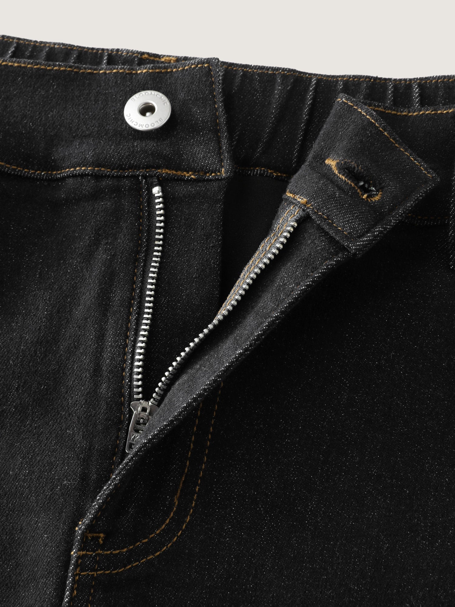 Built-In-Shorts Stretchy Denim Skort