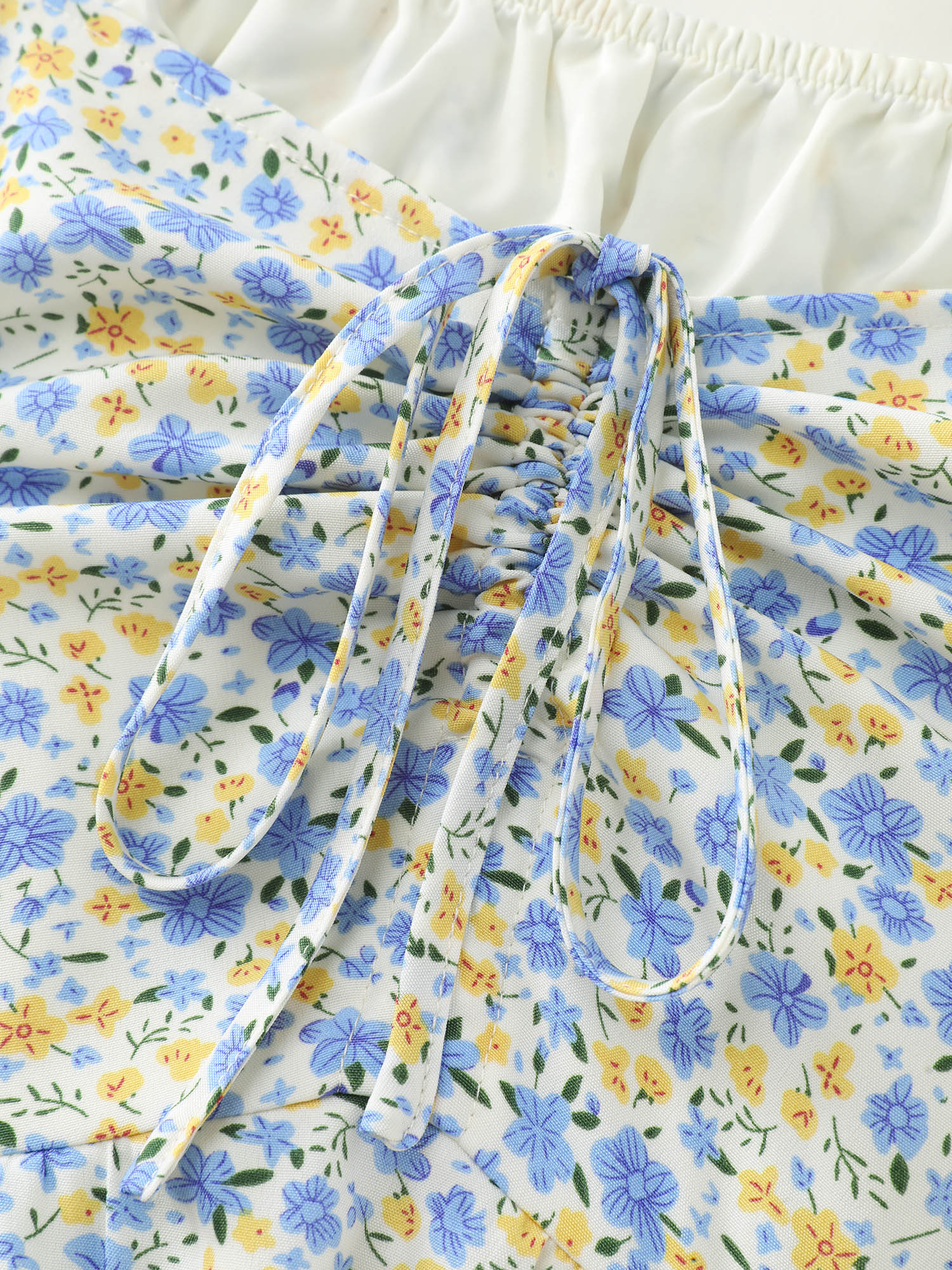 Floral Print Sweetheart Neckline Midi Dress