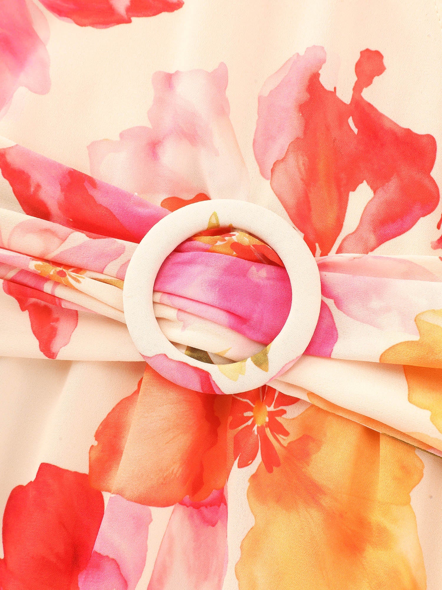 Supersoft Floral Print Split Hem Midi Dress