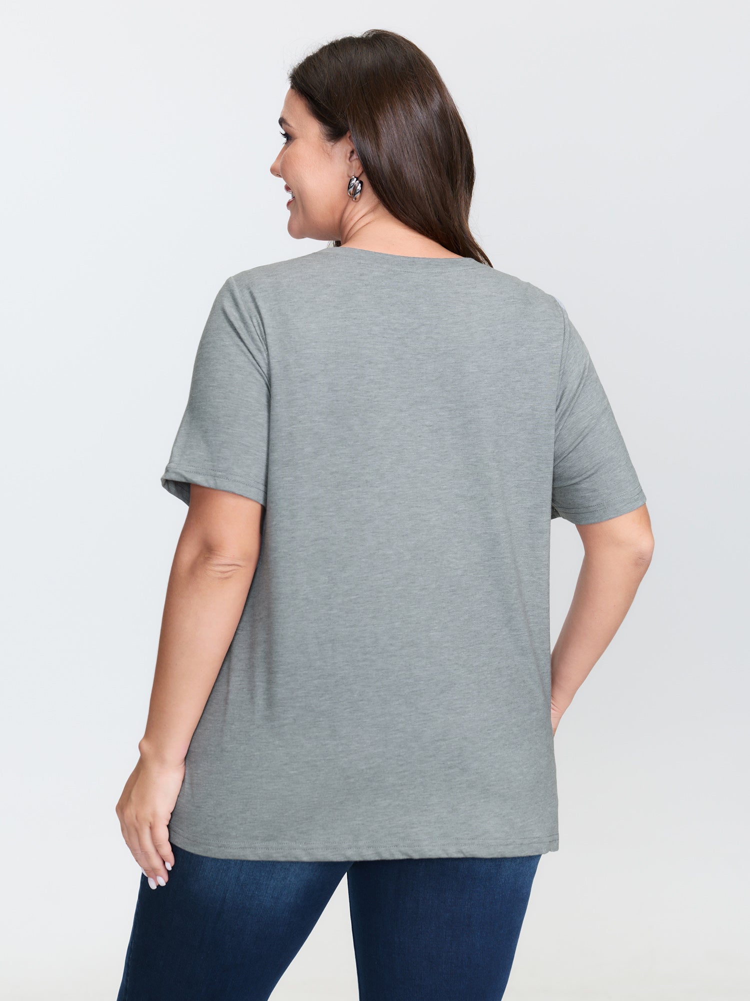 Midnight Cat Print Stretchy T-Shirt