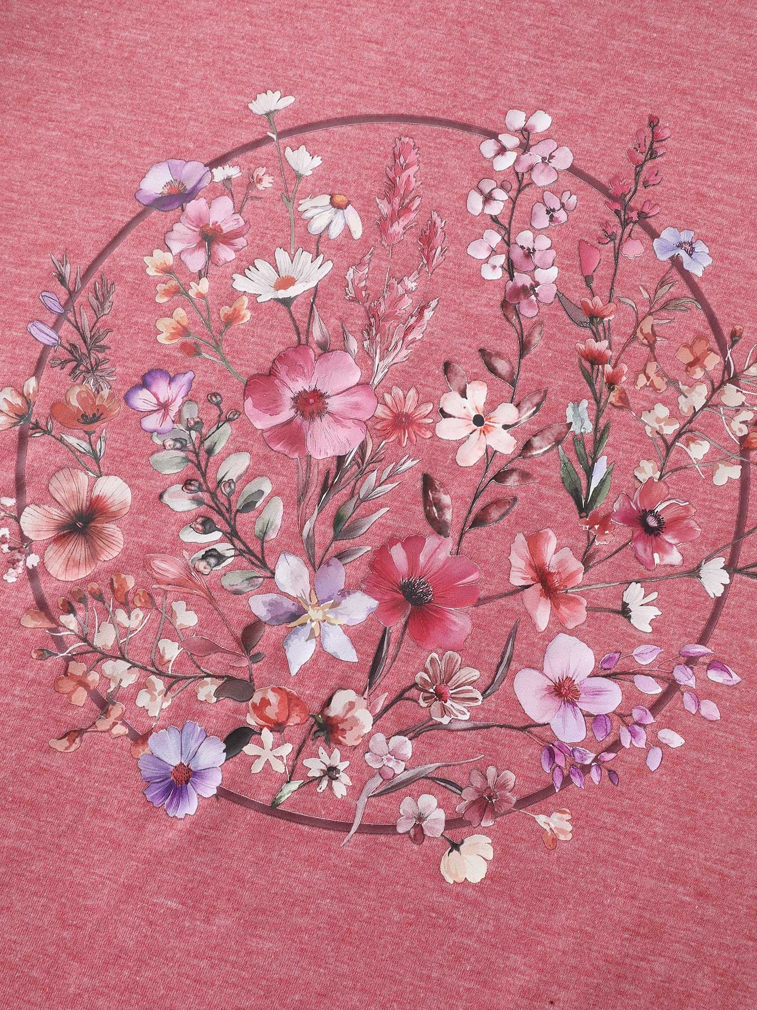 Supersoft Floral Print Round Neck T-Shirt