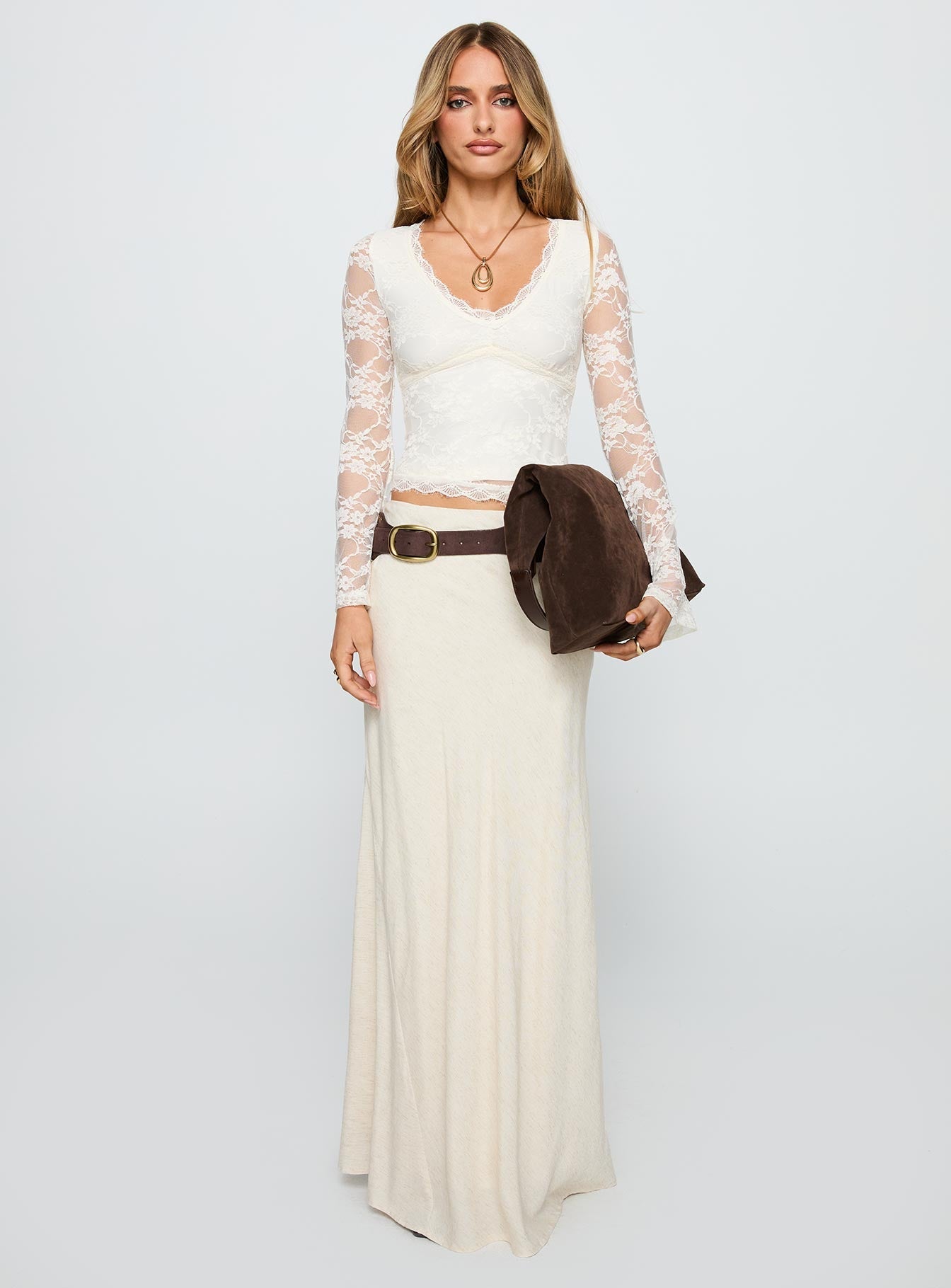 Pitter Long Sleeve Top Cream