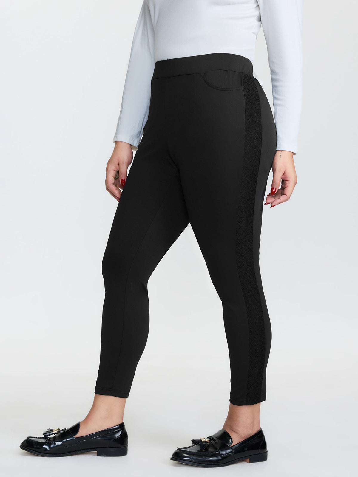 Stretchy Waistband Skinny-Fit Pants