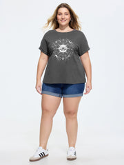 Cotton Astrological Print Relaxed-Fit T-Shirt