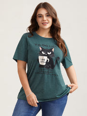 Cat To-Do List Heathered T-Shirt