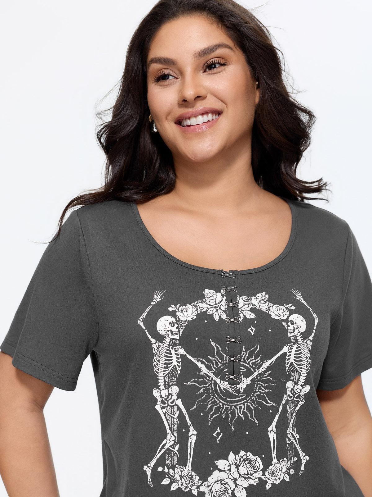 Cotton Sumerween Skull Print T-Shirt