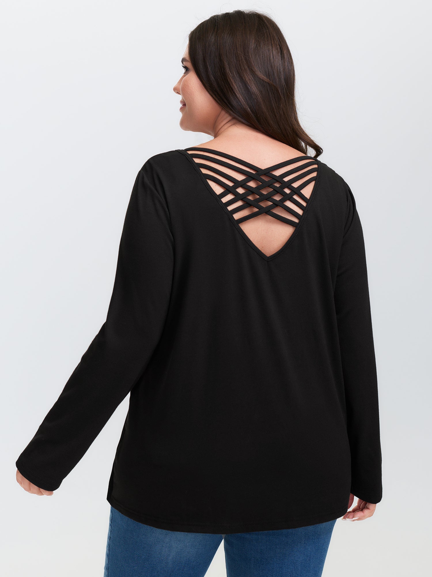 Supersoft Backless Cross-Tie T-Shirt