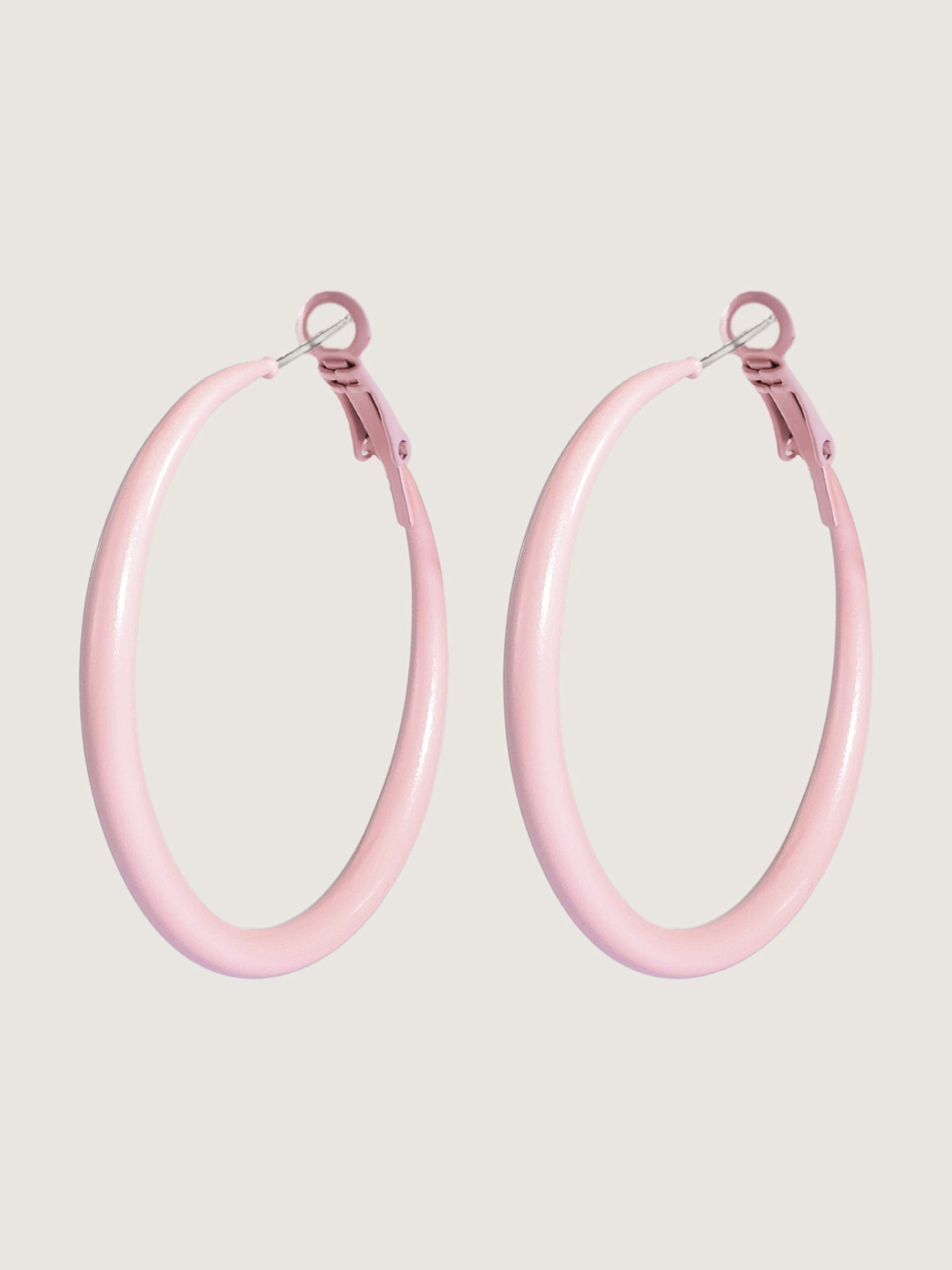 Glazed Plain Hoop Earrings
