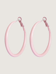 Glazed Plain Hoop Earrings