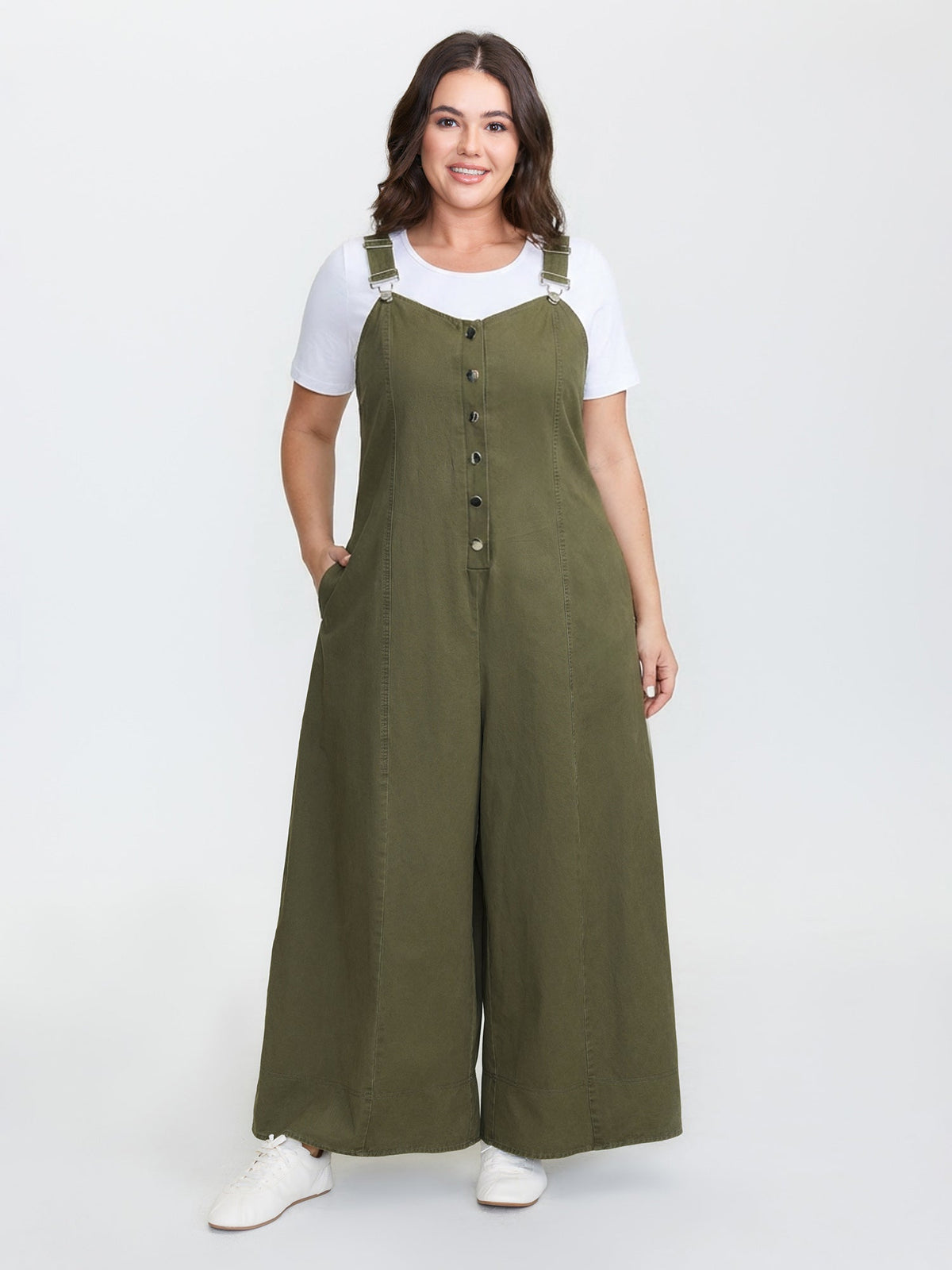 Vintage A-Line Adjustable Overall Jumpsuit