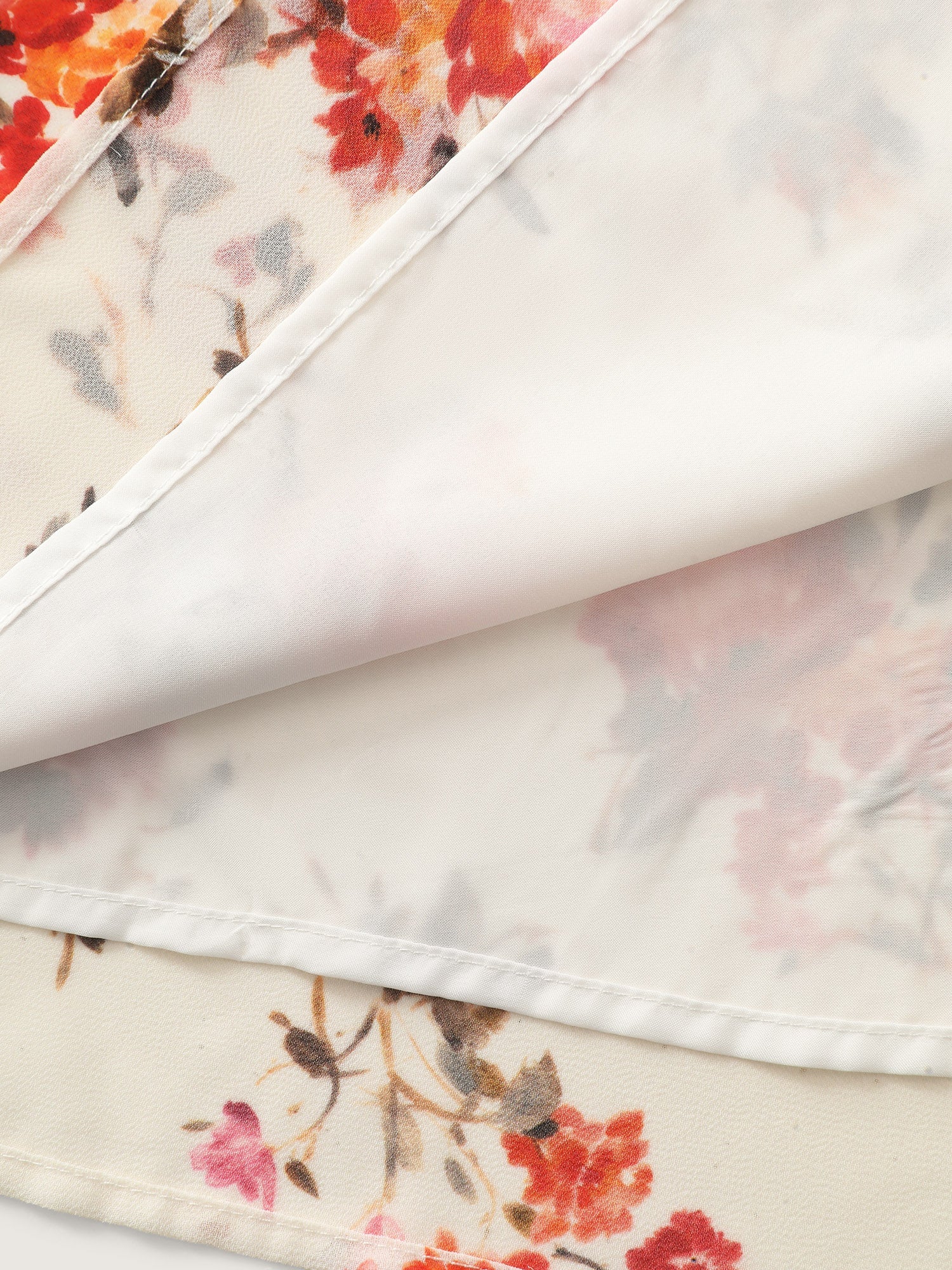 Floral Print Keyhole Neckline Shirt
