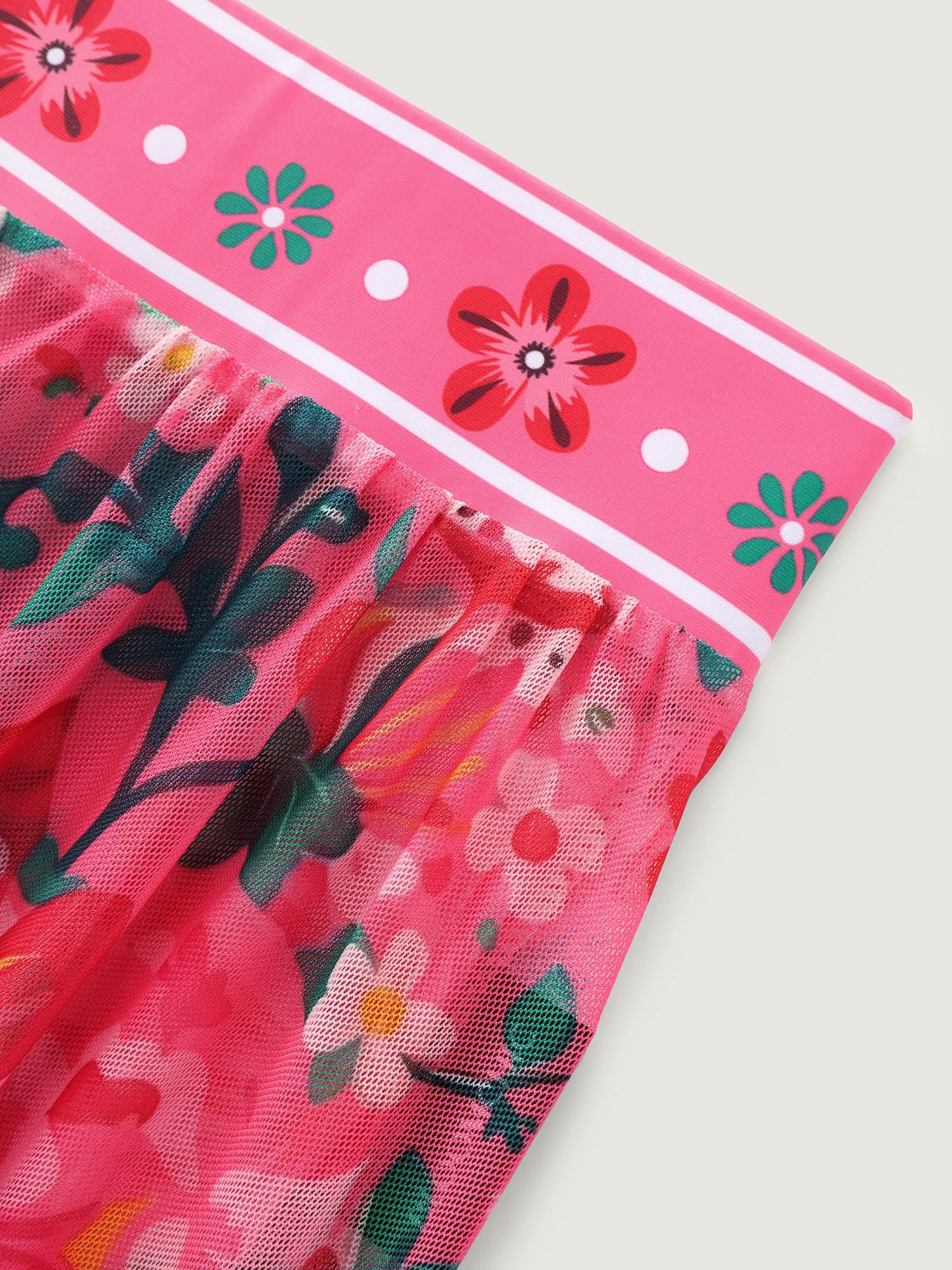 Sheer Sarong Set Flora Print One-Piece Swim