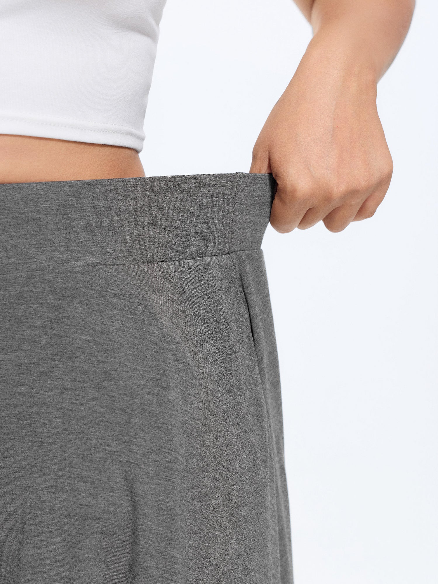 Supersoft Pleated Wide Waistband Pants